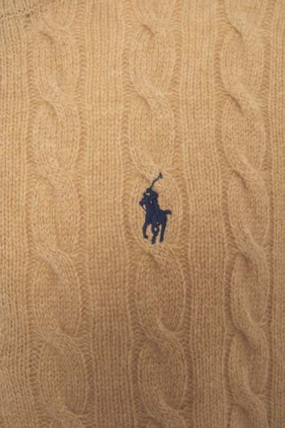 POLO  Men's Cable Knit Pullover with Half-Zip Collar-OSI