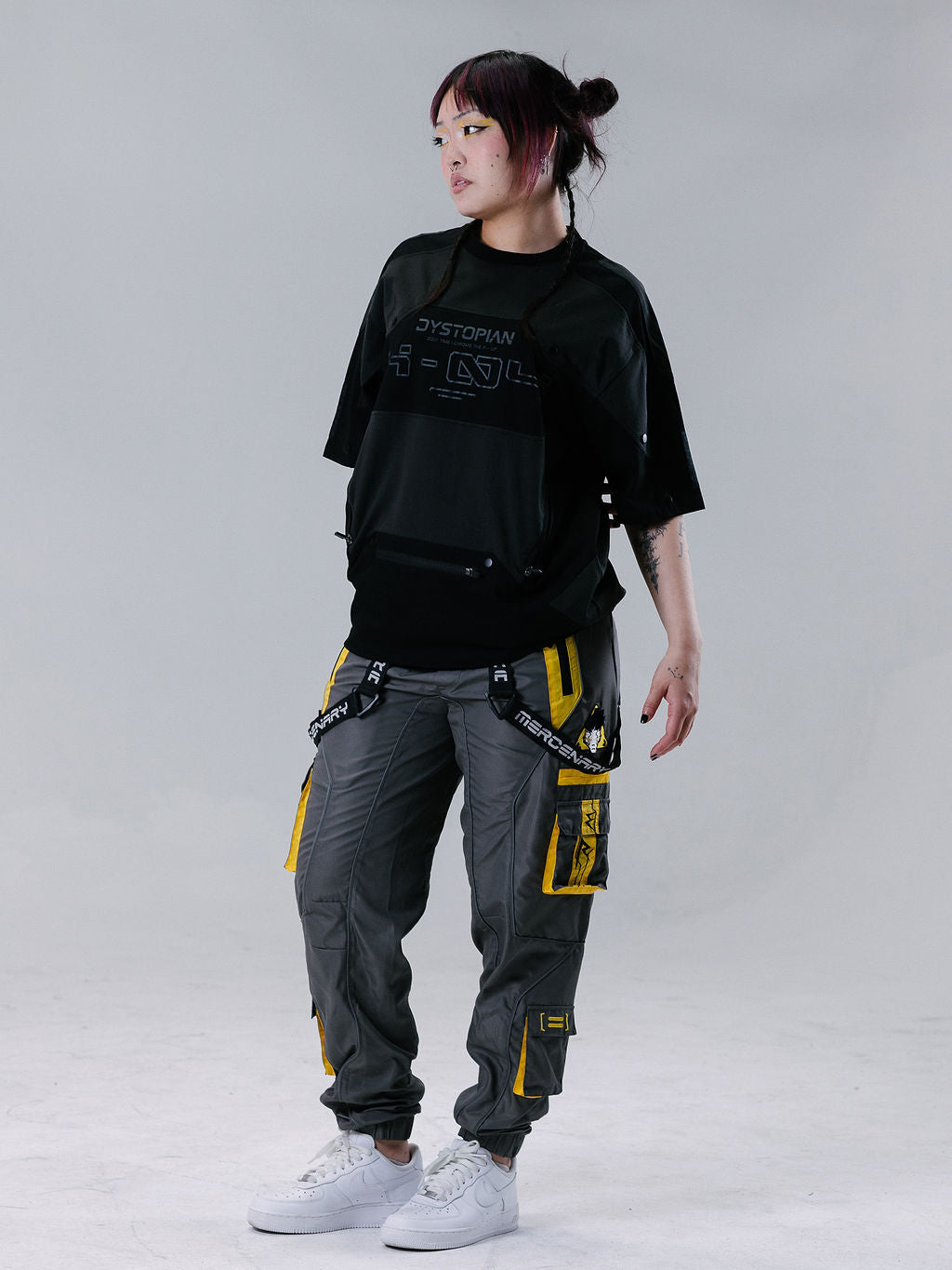 "CYBER" T-shirt Black-OSI