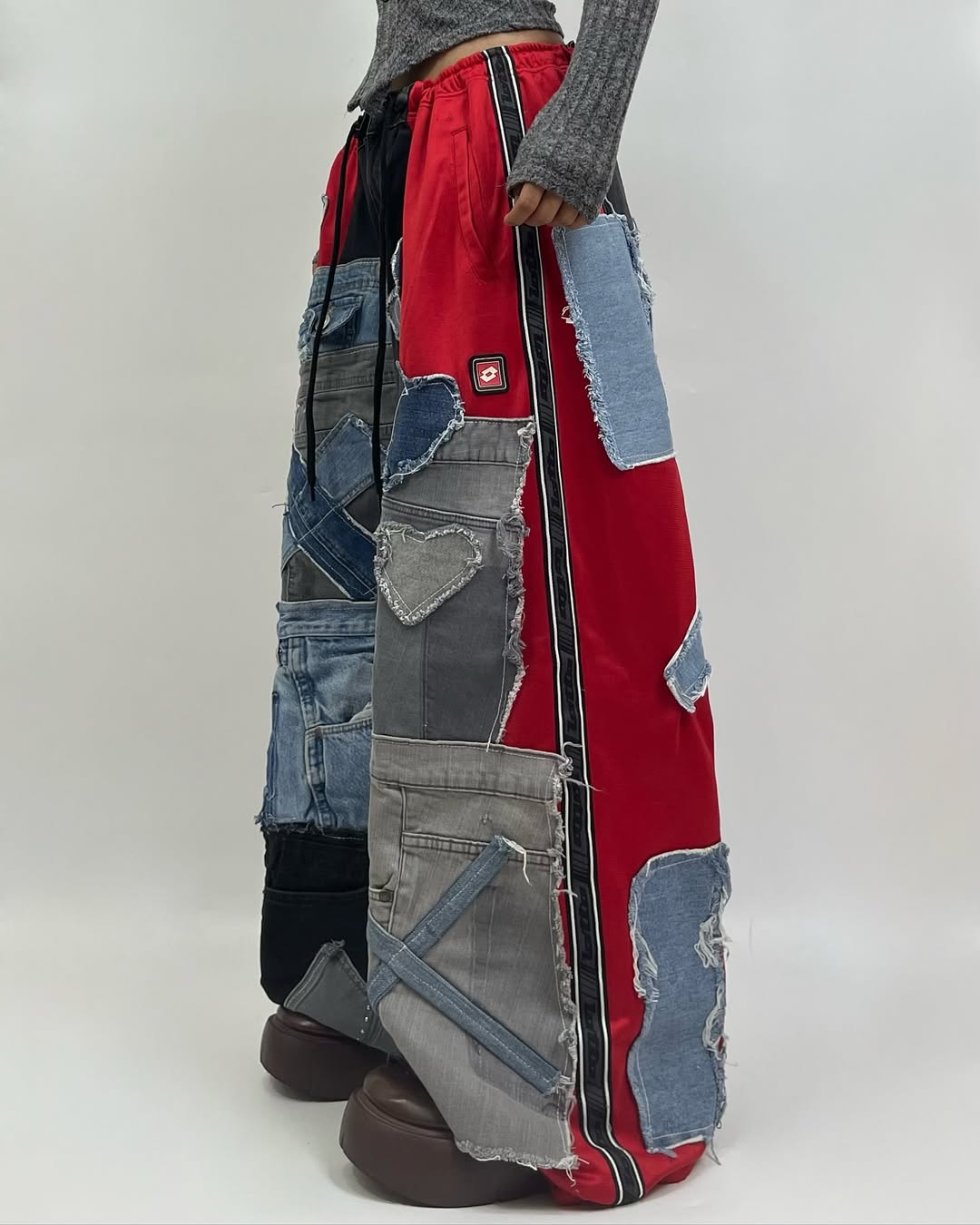 Patchwork custom jeans