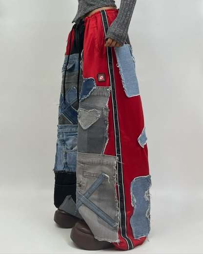 Patchwork custom jeans