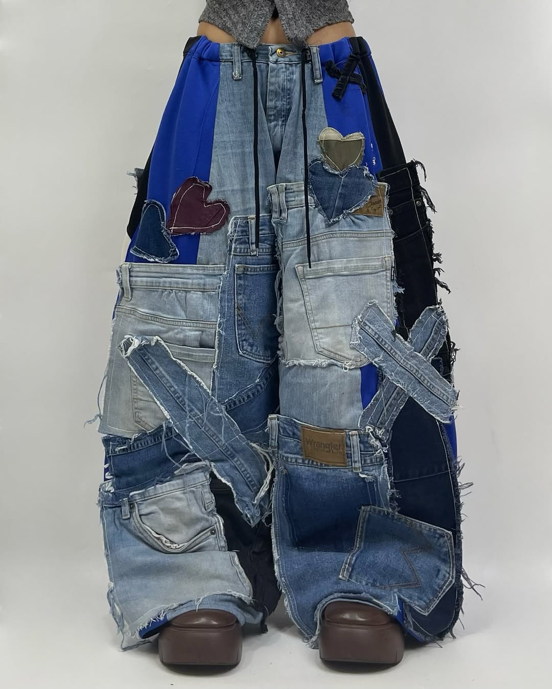 Patchwork custom jeans