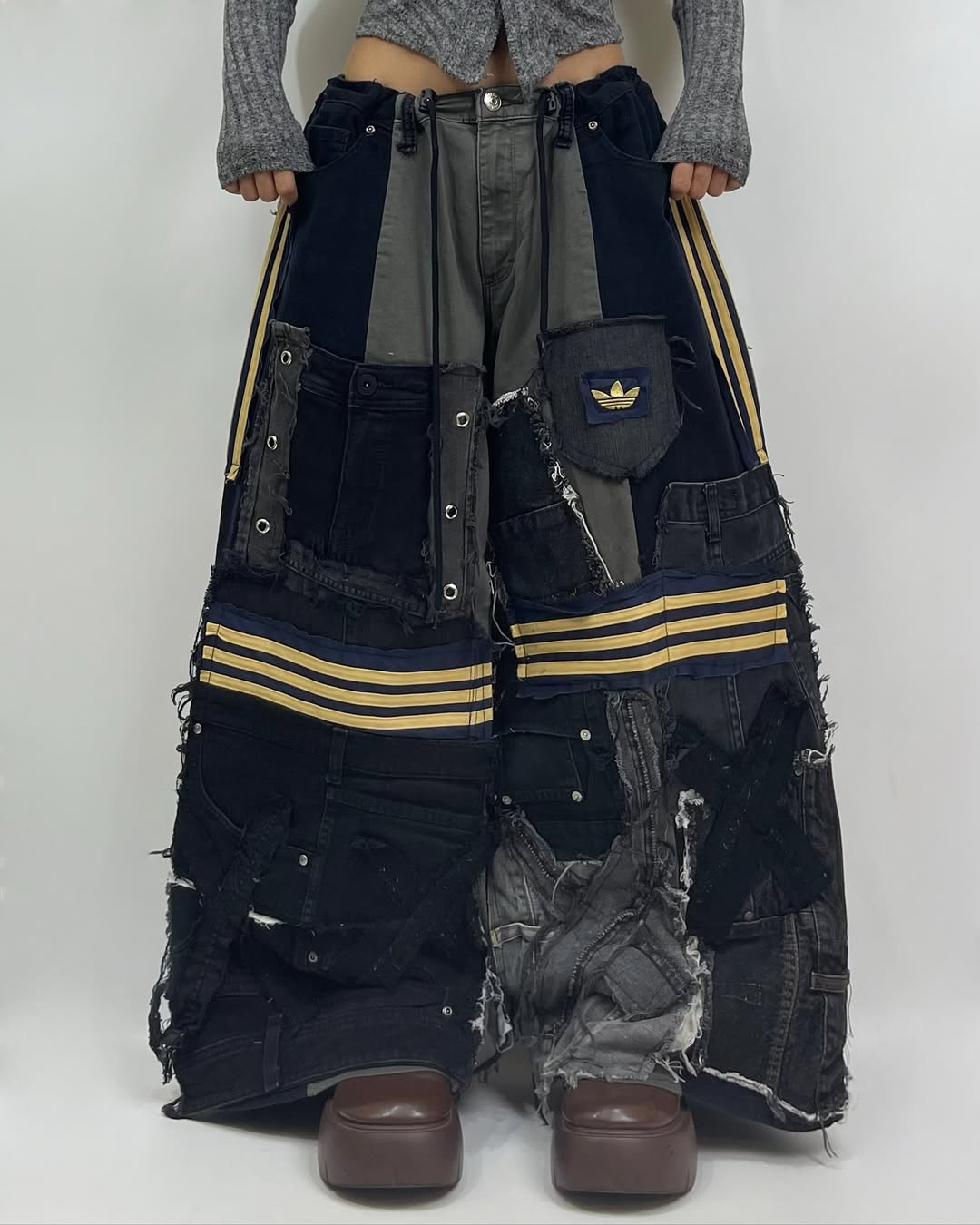 Patchwork custom jeans