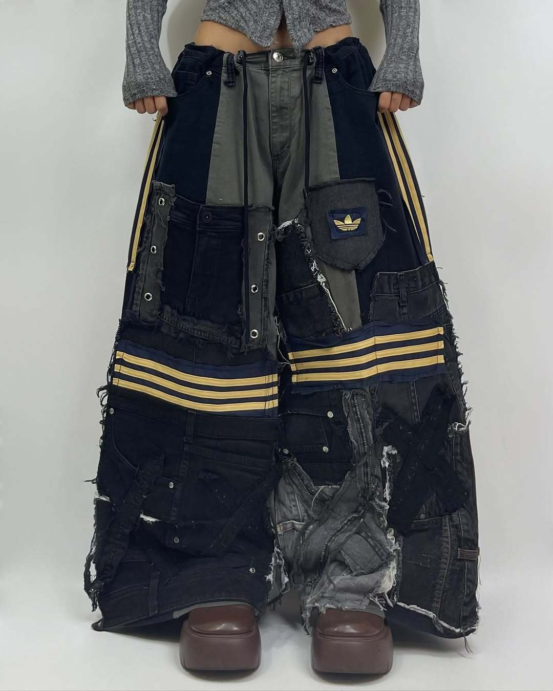 Patchwork custom jeans