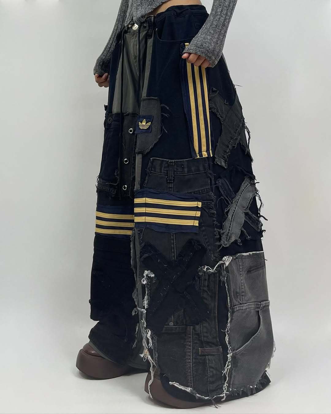 Patchwork custom jeans