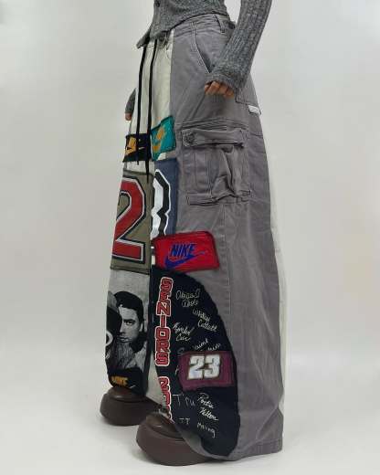 Patchwork custom jeans