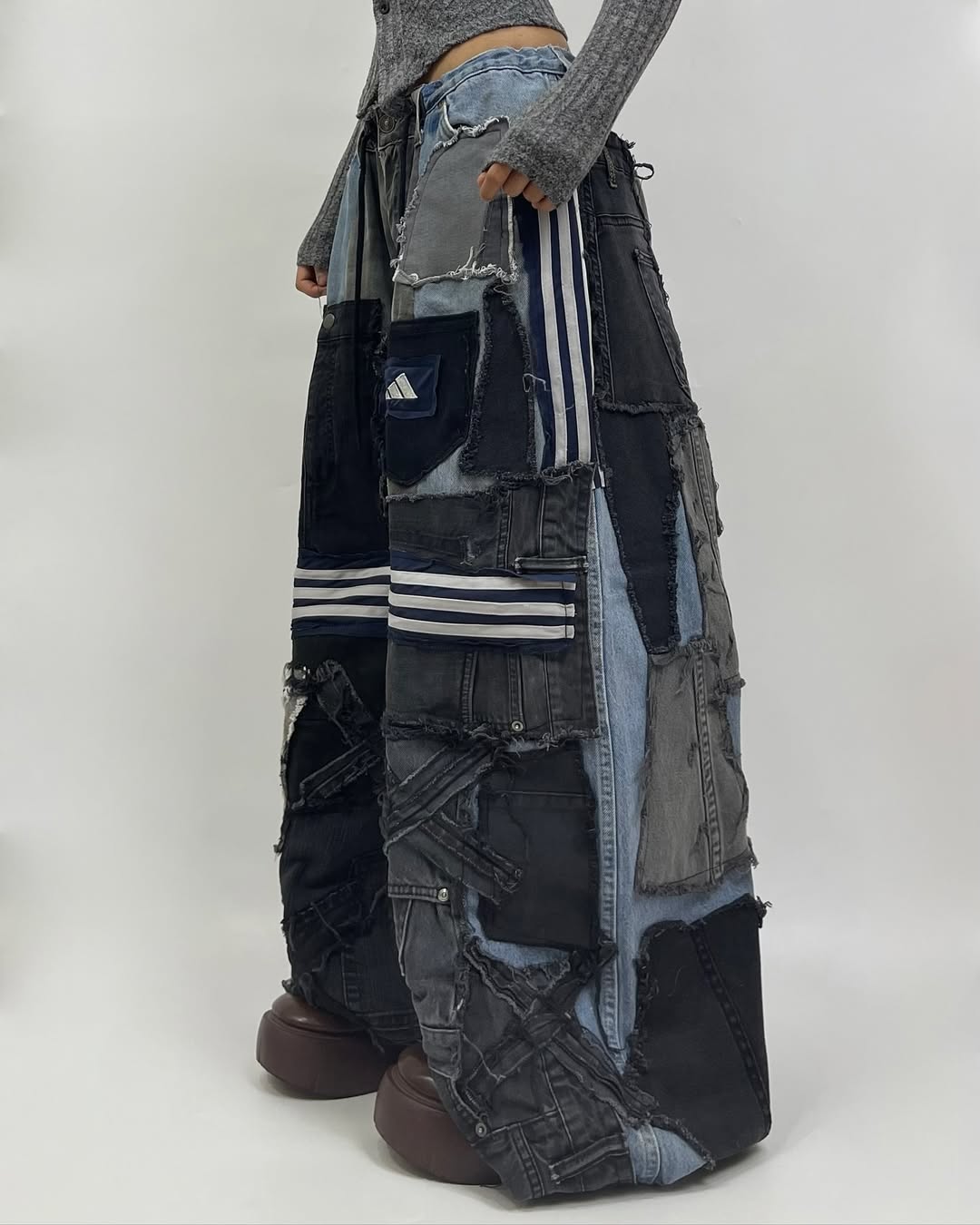 Patchwork custom jeans