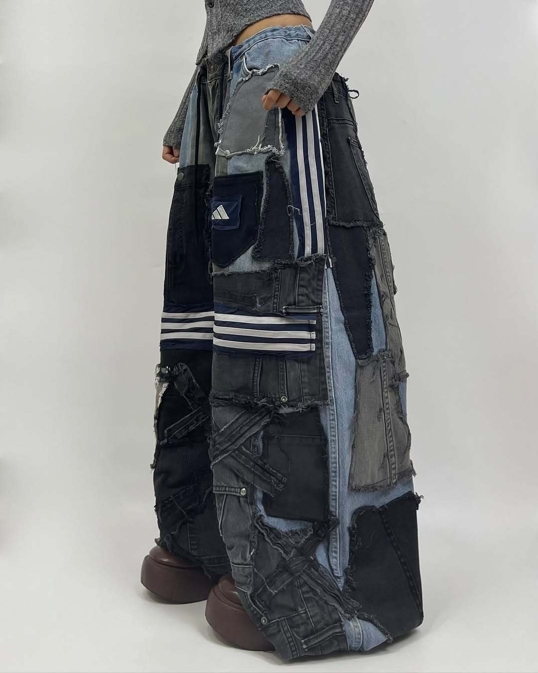 Patchwork custom jeans