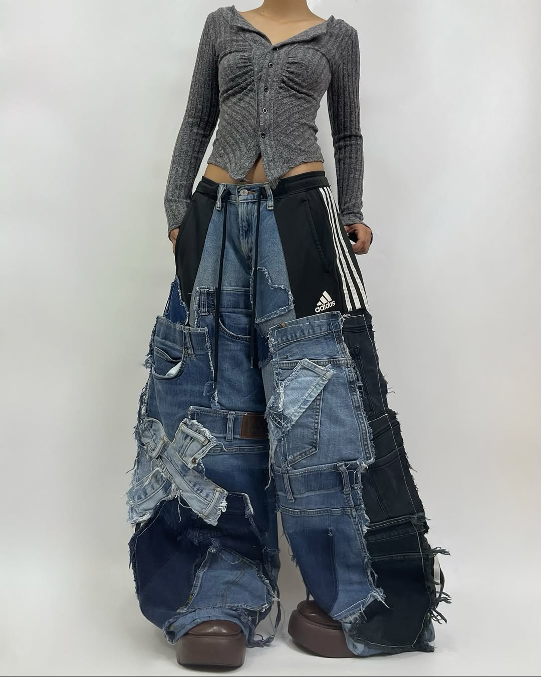 Patchwork custom jeans