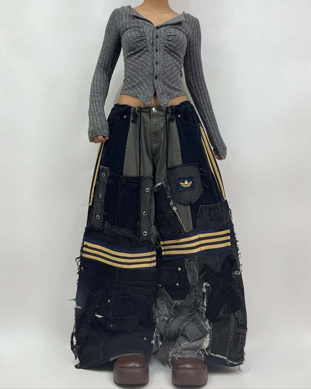 Patchwork custom jeans