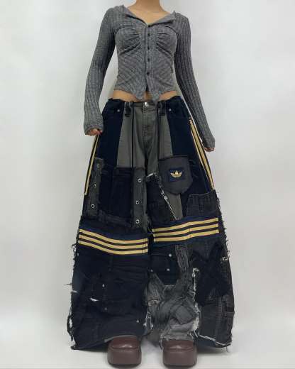 Patchwork custom jeans