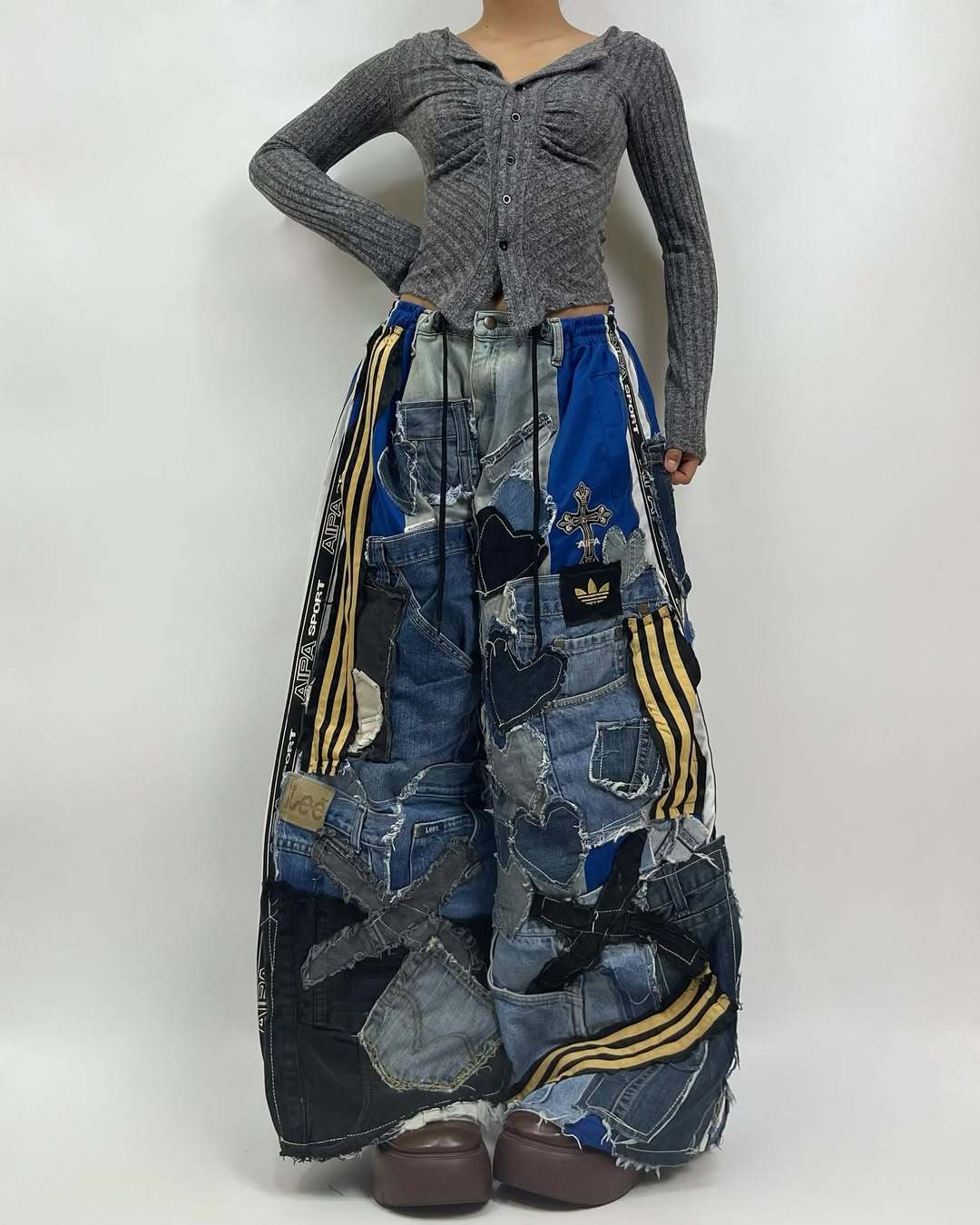 Patchwork custom jeans