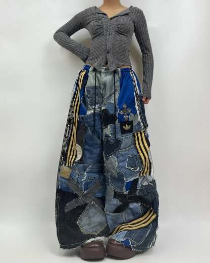 Patchwork custom jeans