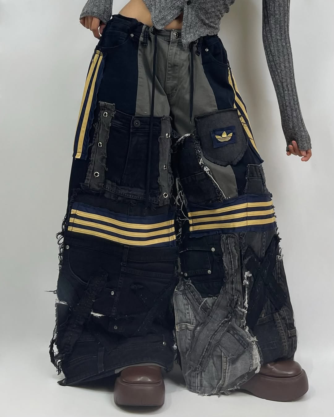 Patchwork custom jeans