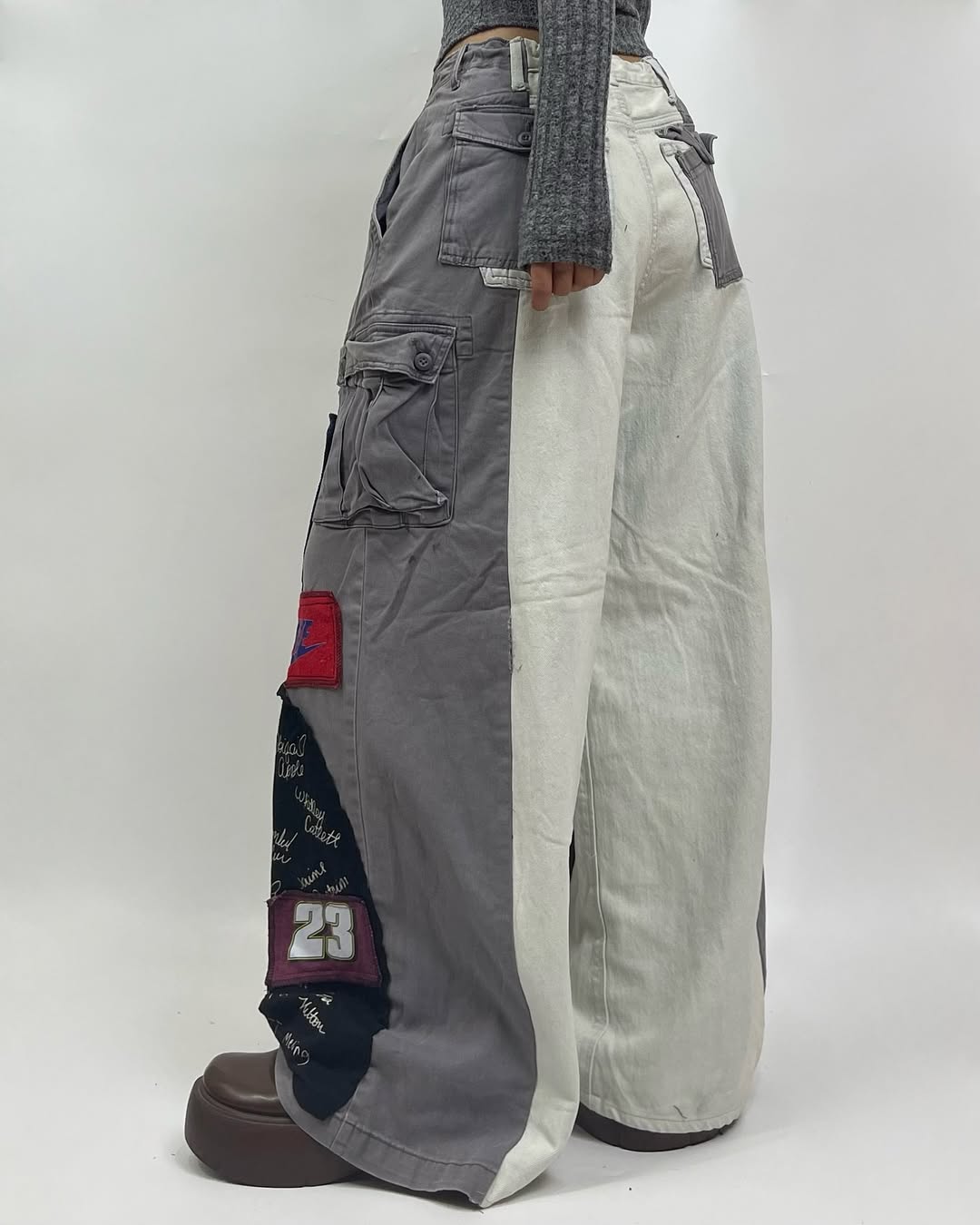 Patchwork custom jeans