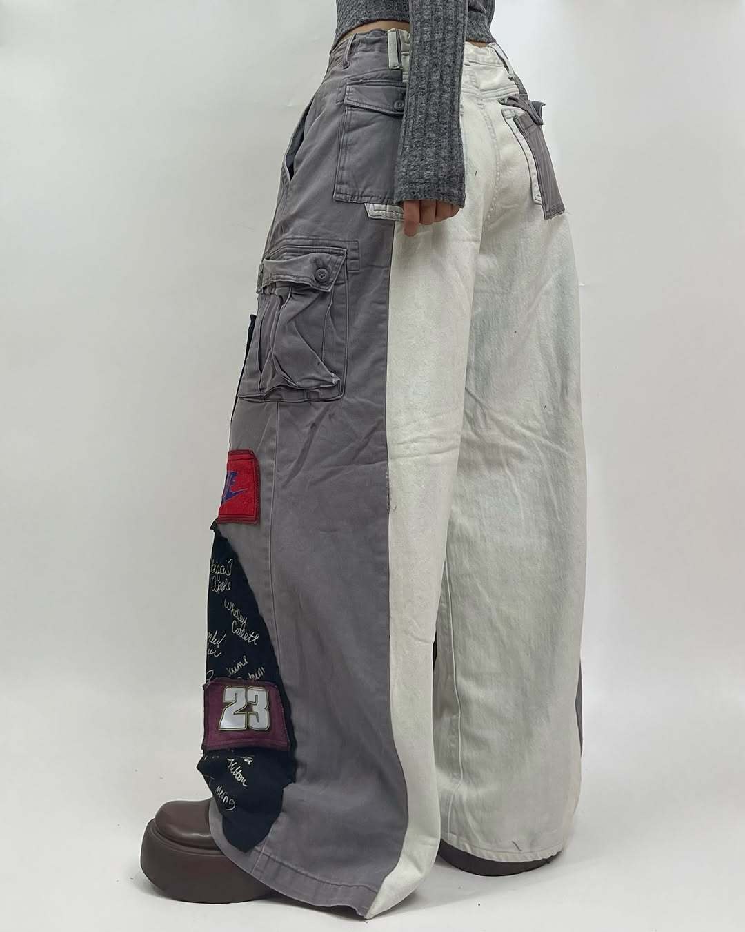 Patchwork custom jeans