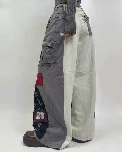 Patchwork custom jeans