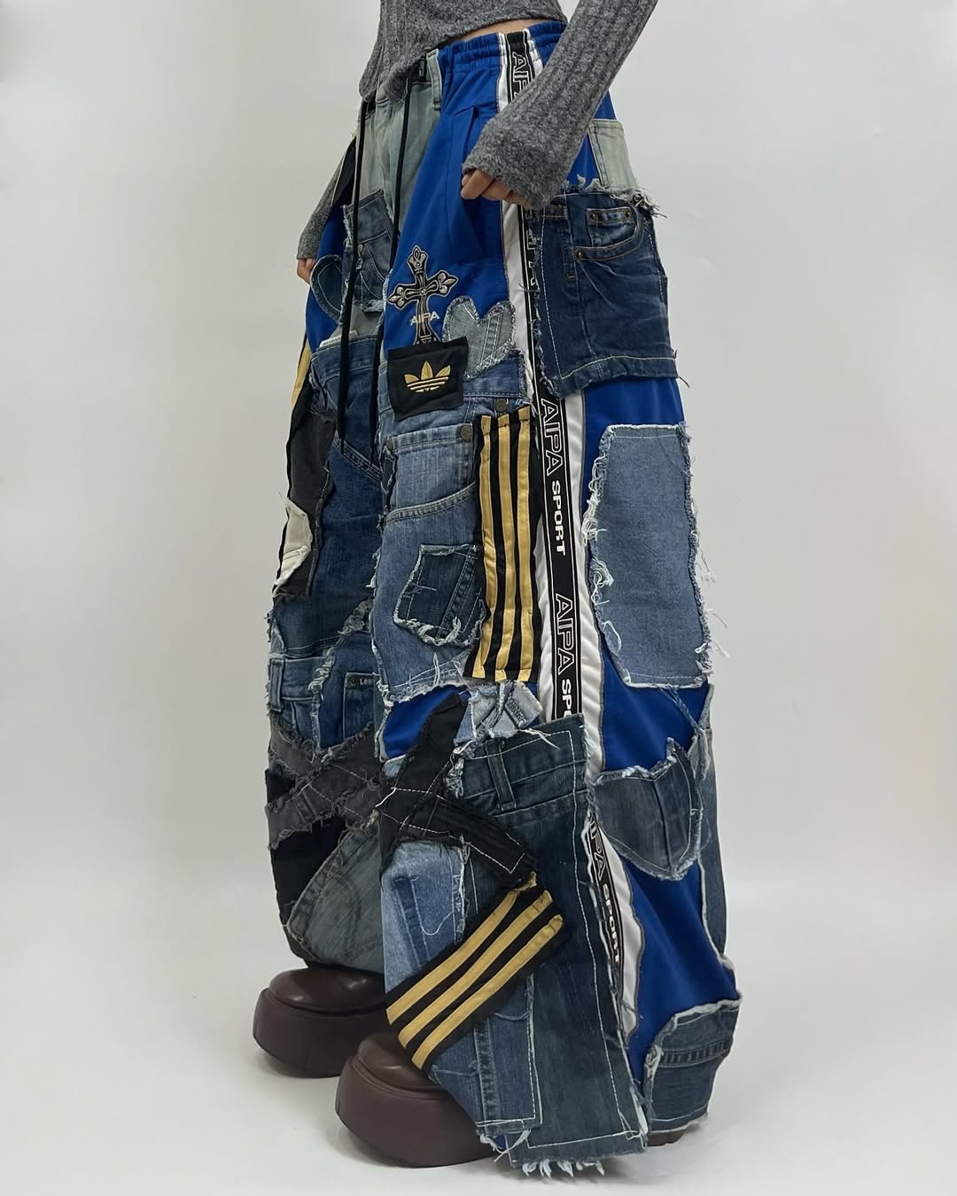 Patchwork custom jeans