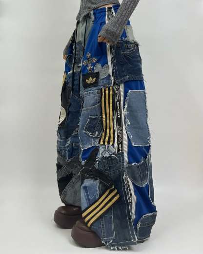 Patchwork custom jeans
