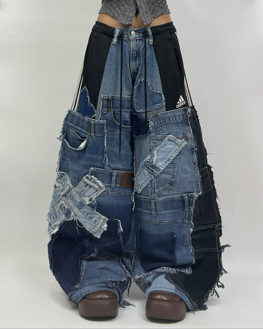 Patchwork custom jeans