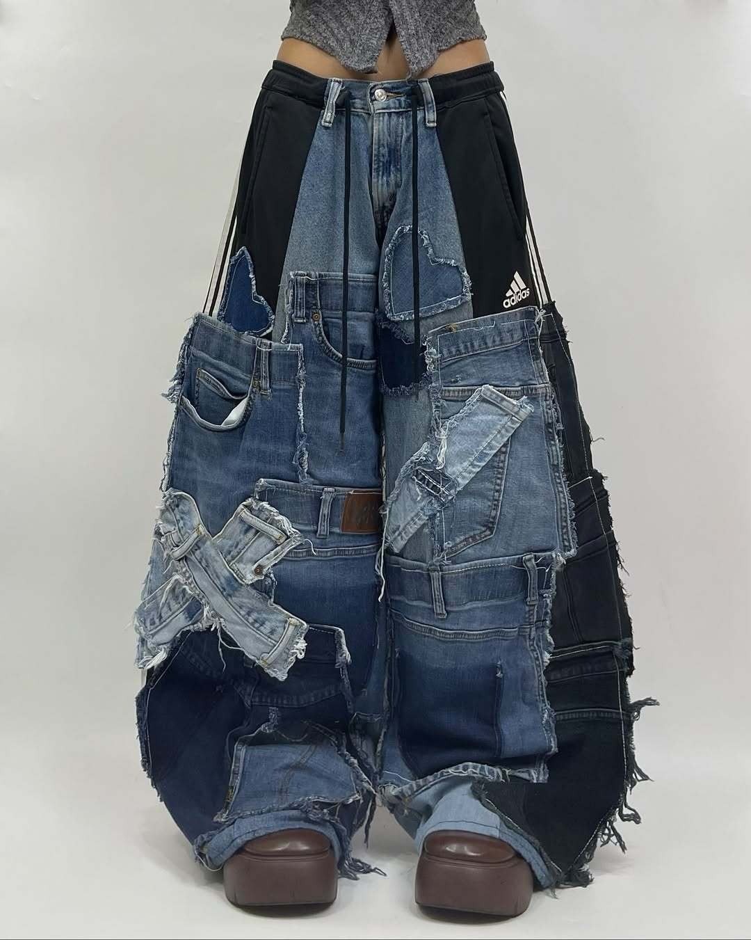 Patchwork custom jeans