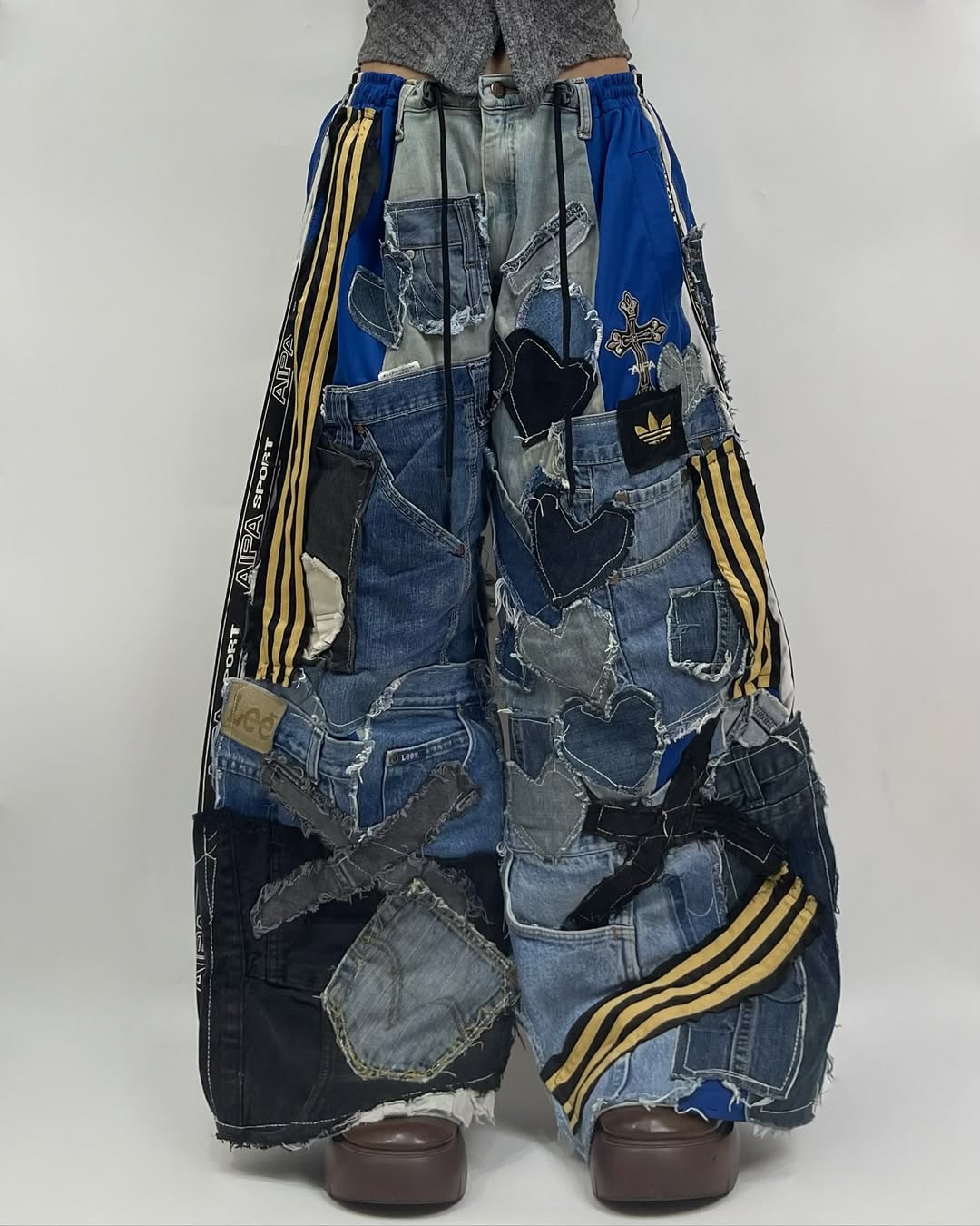 Patchwork custom jeans