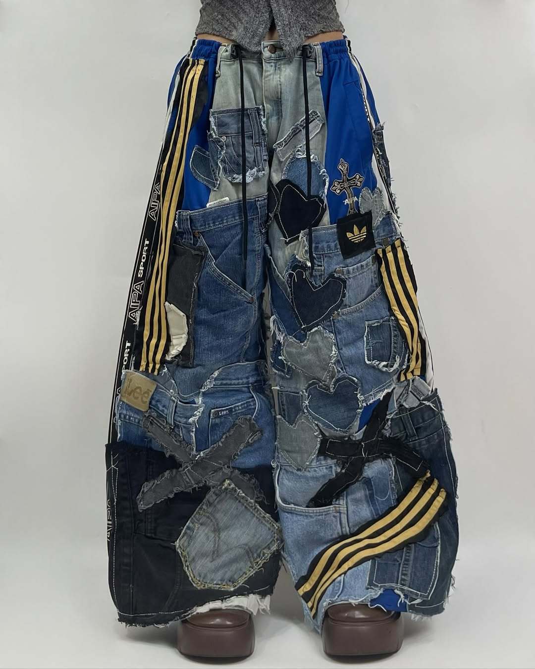 Patchwork custom jeans