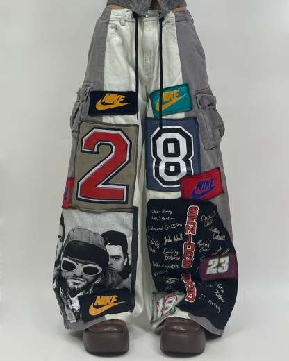 Patchwork custom jeans