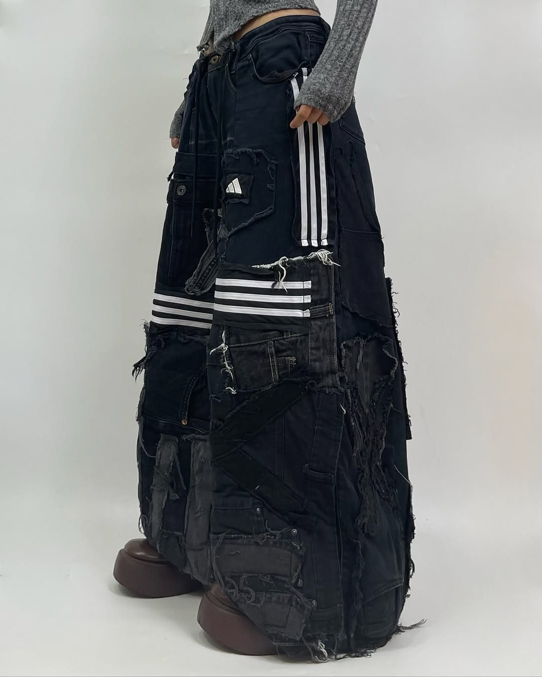 Patchwork custom jeans