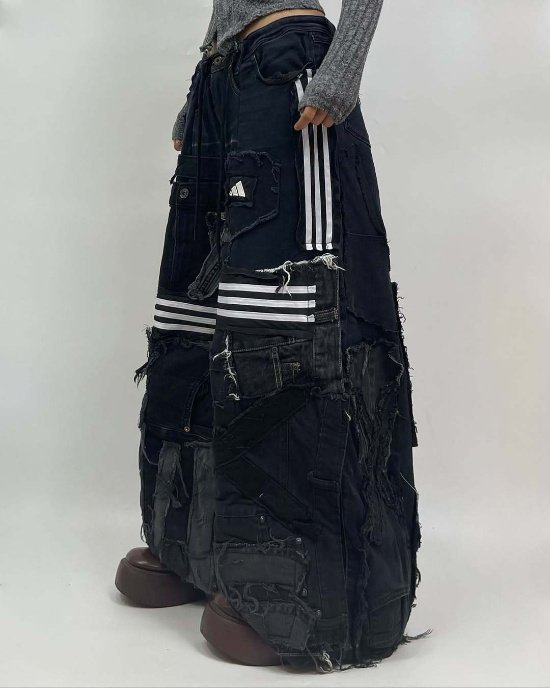 Patchwork custom jeans