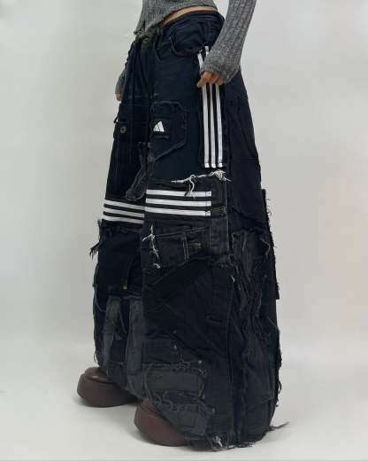 Patchwork custom jeans