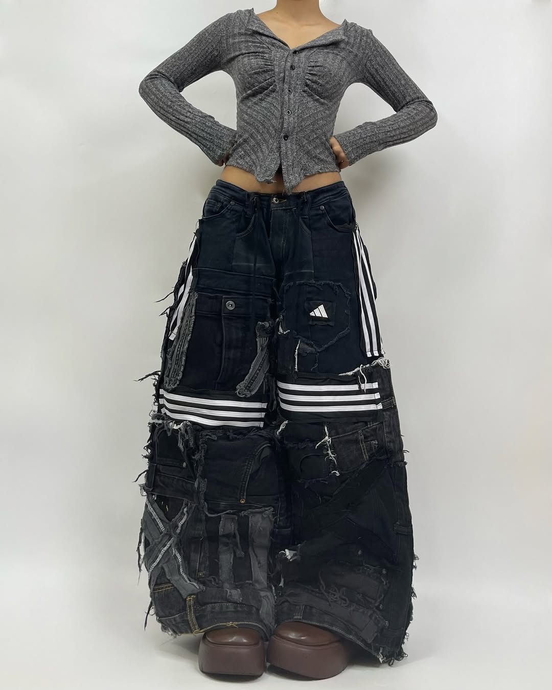 Patchwork custom jeans