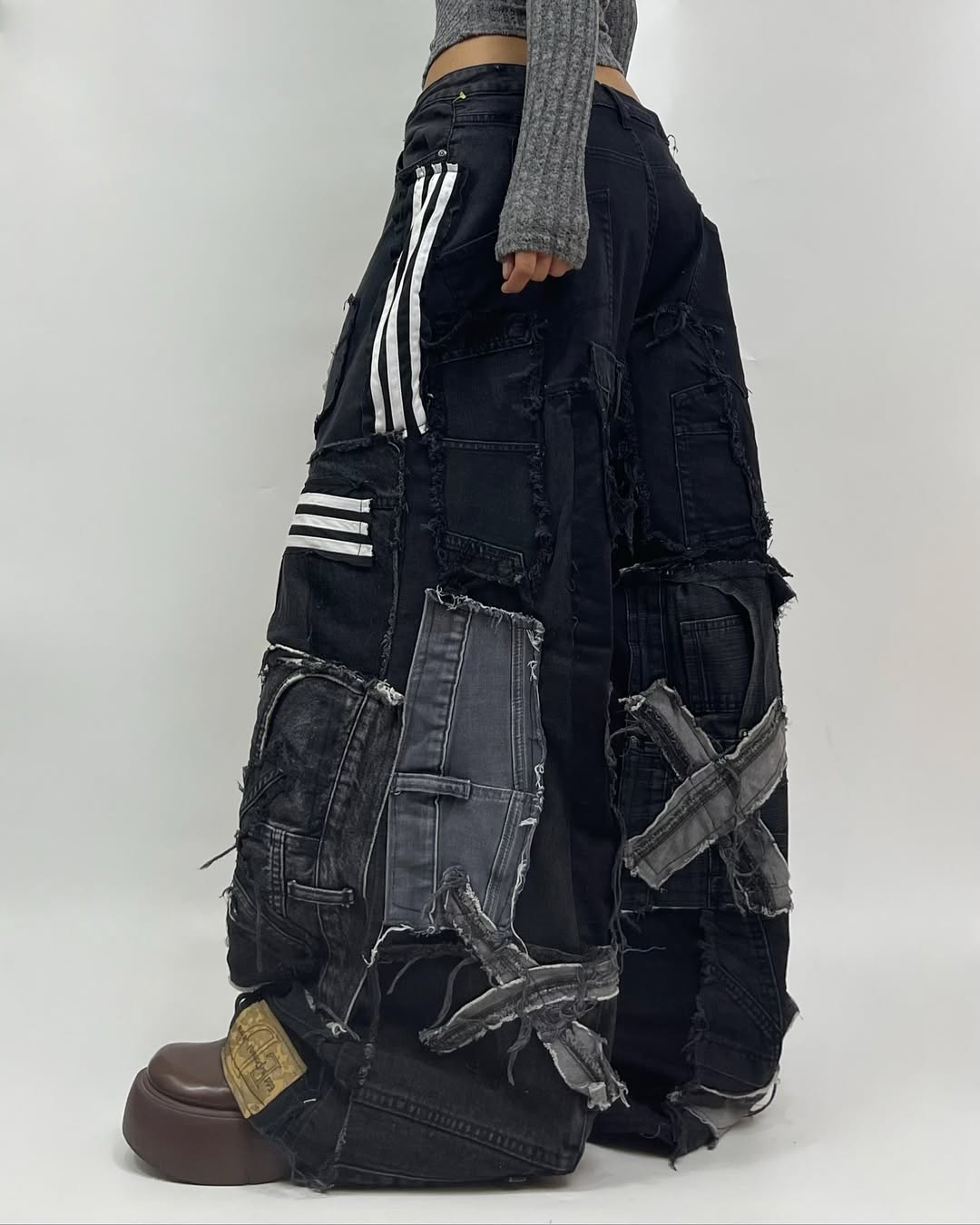 Patchwork custom jeans