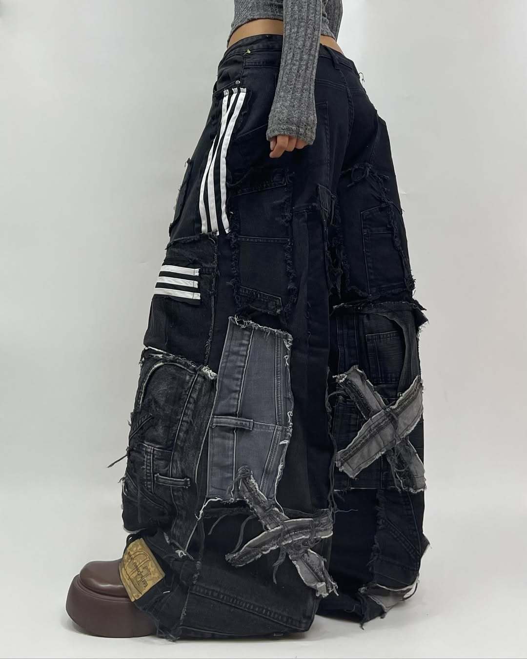 Patchwork custom jeans