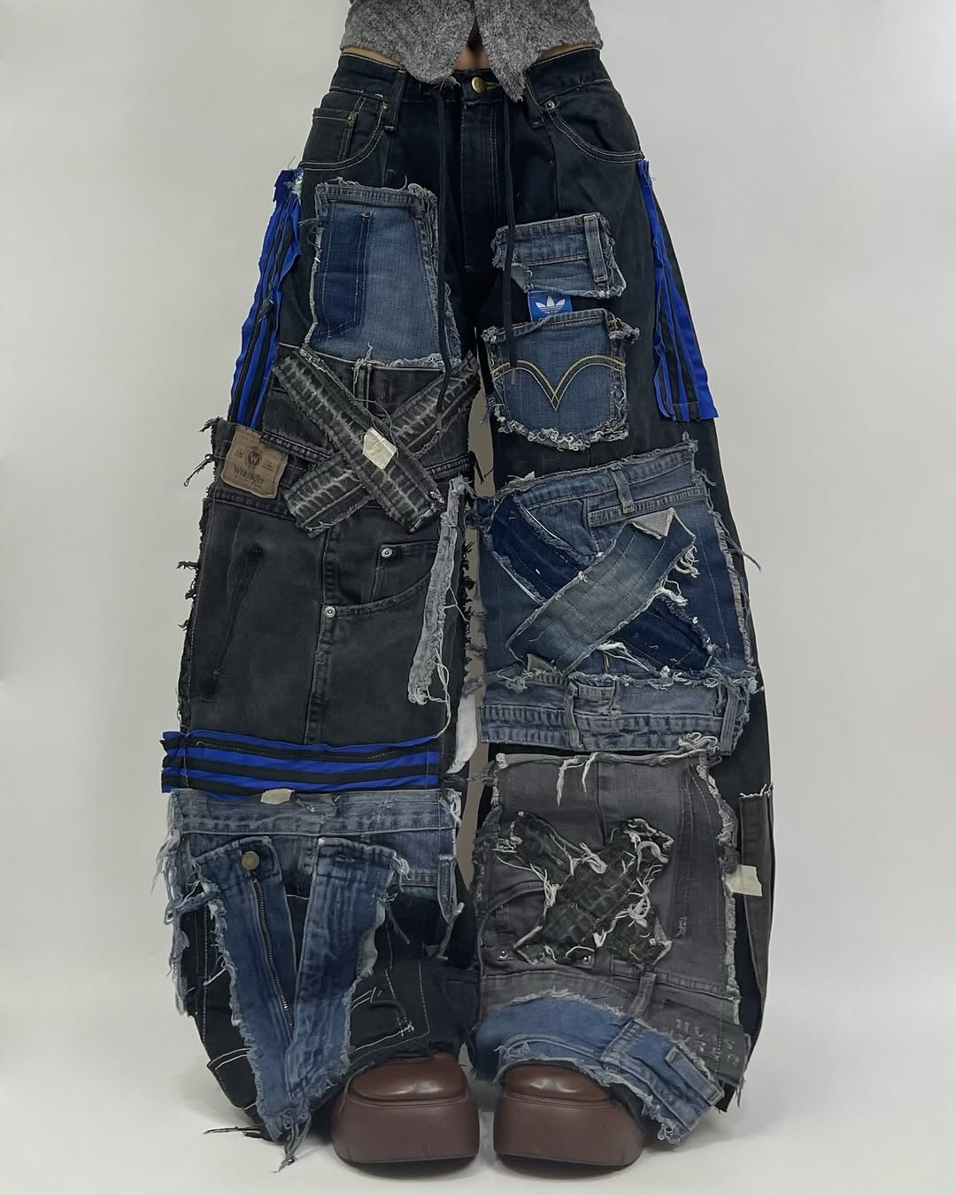 Patchwork custom jeans