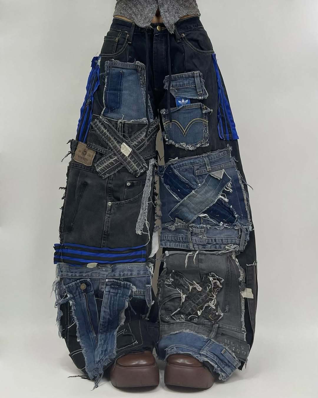 Patchwork custom jeans