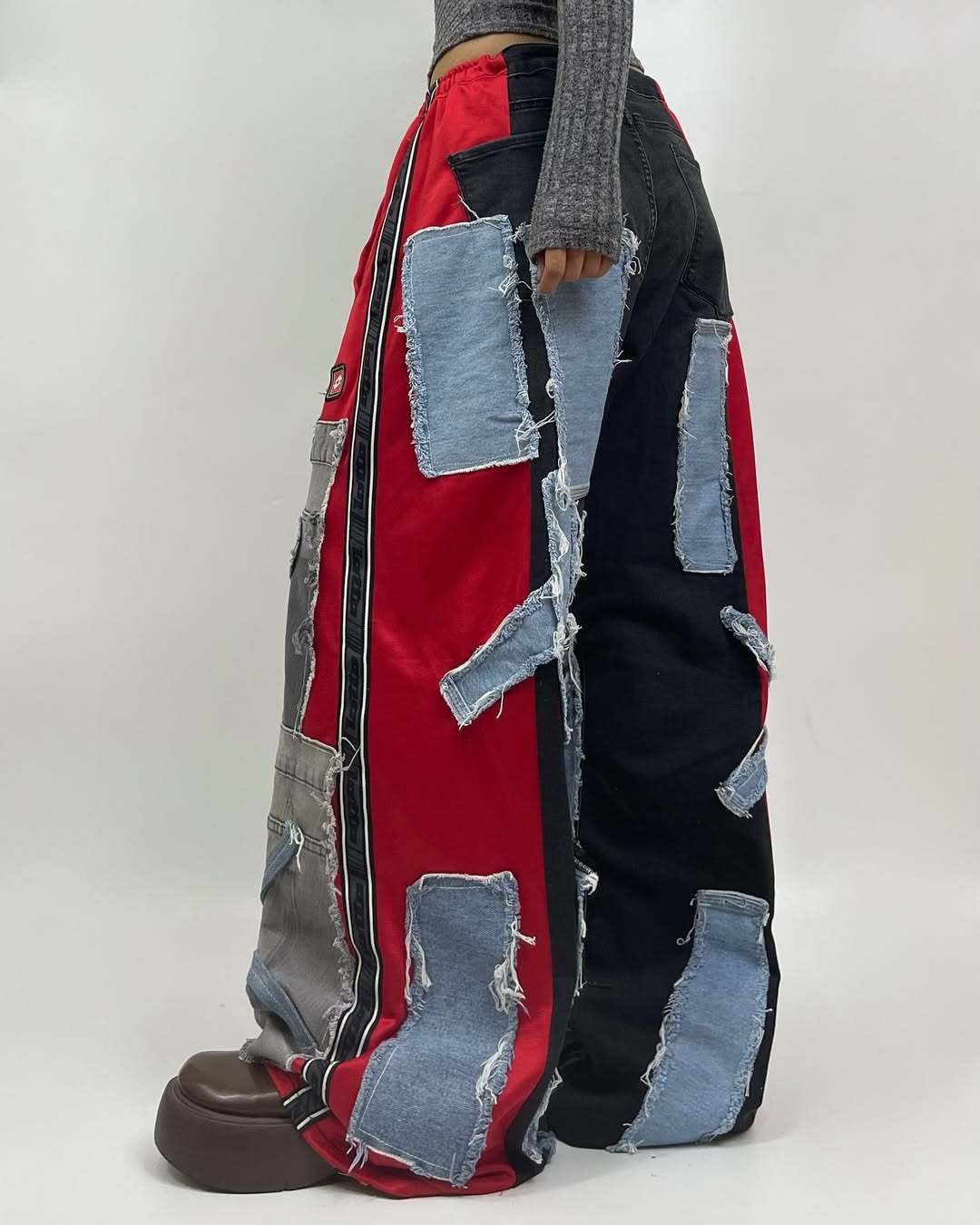 Patchwork custom jeans