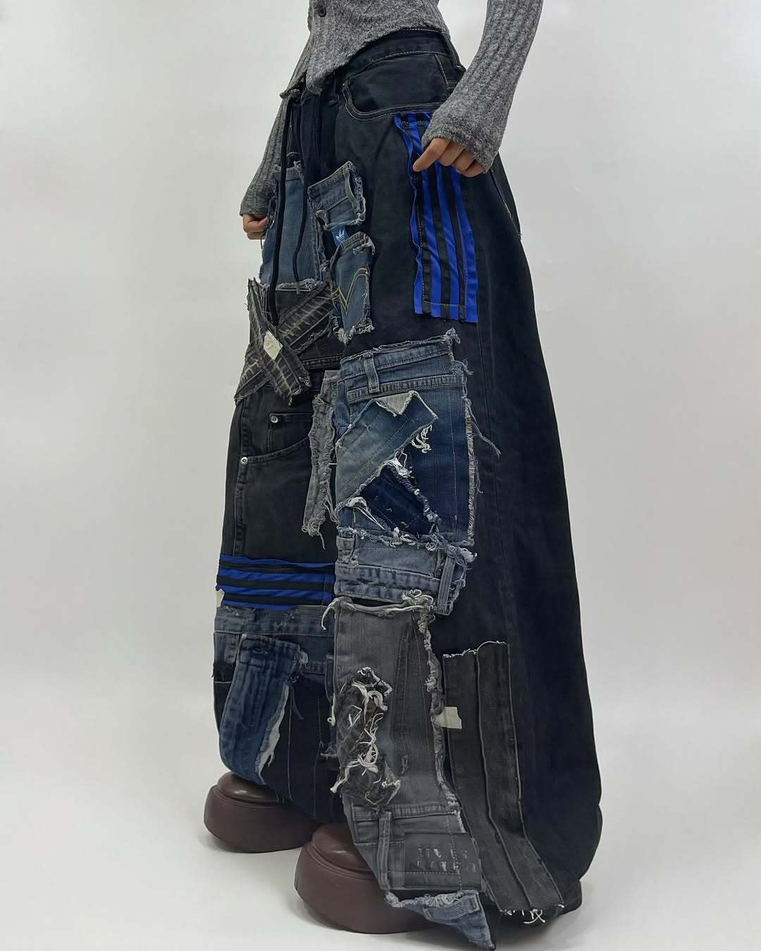 Patchwork custom jeans