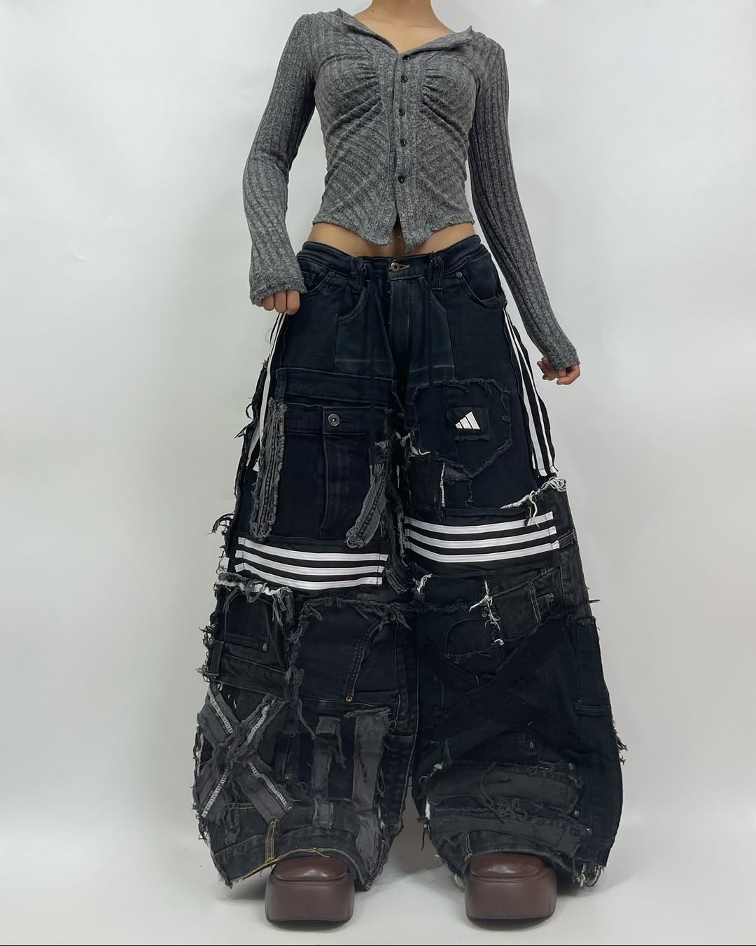 Patchwork custom jeans