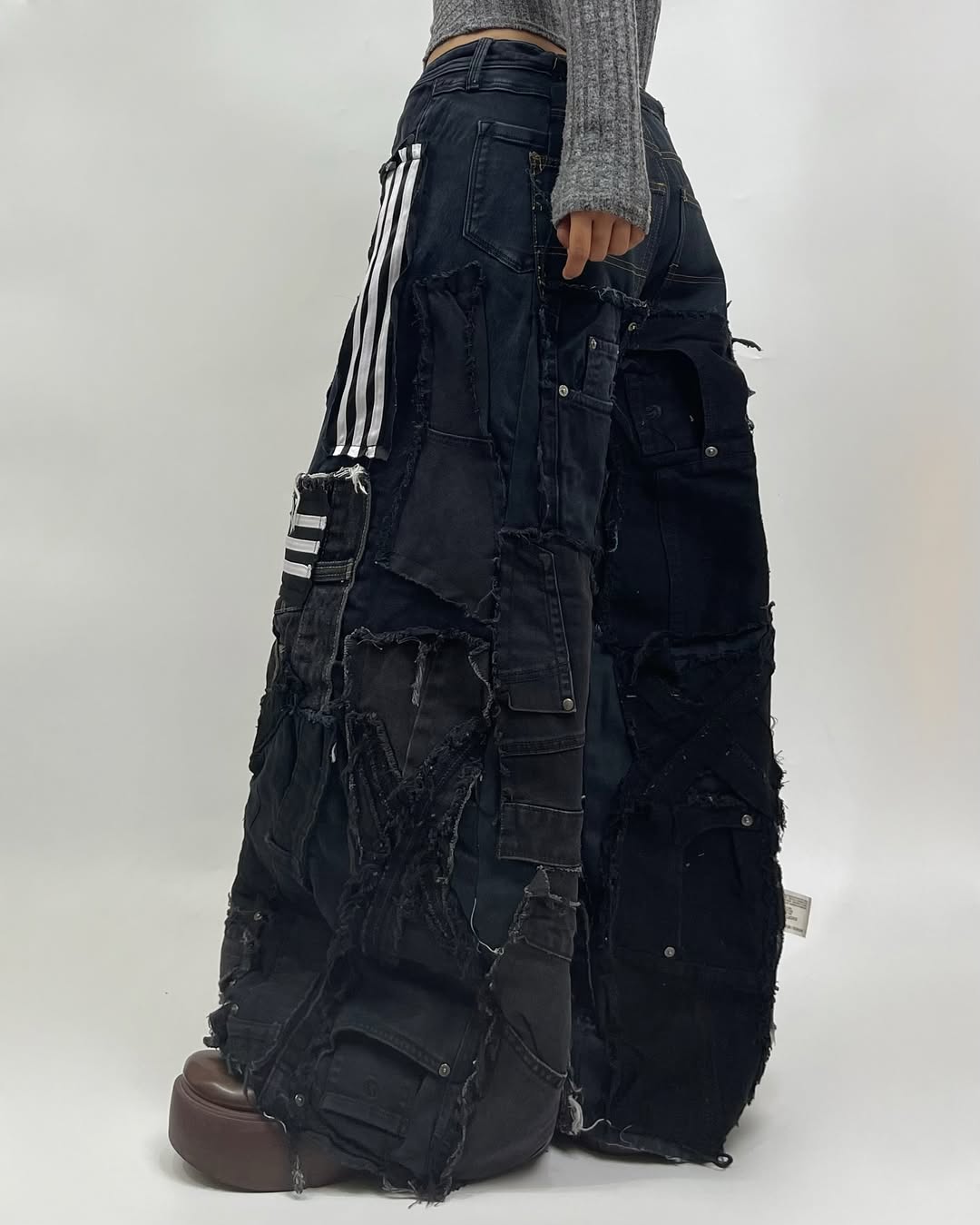 Patchwork custom jeans