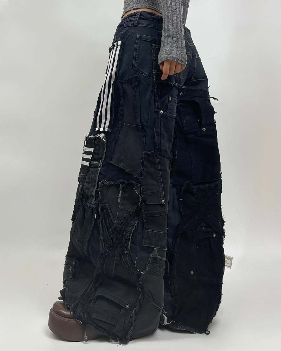 Patchwork custom jeans