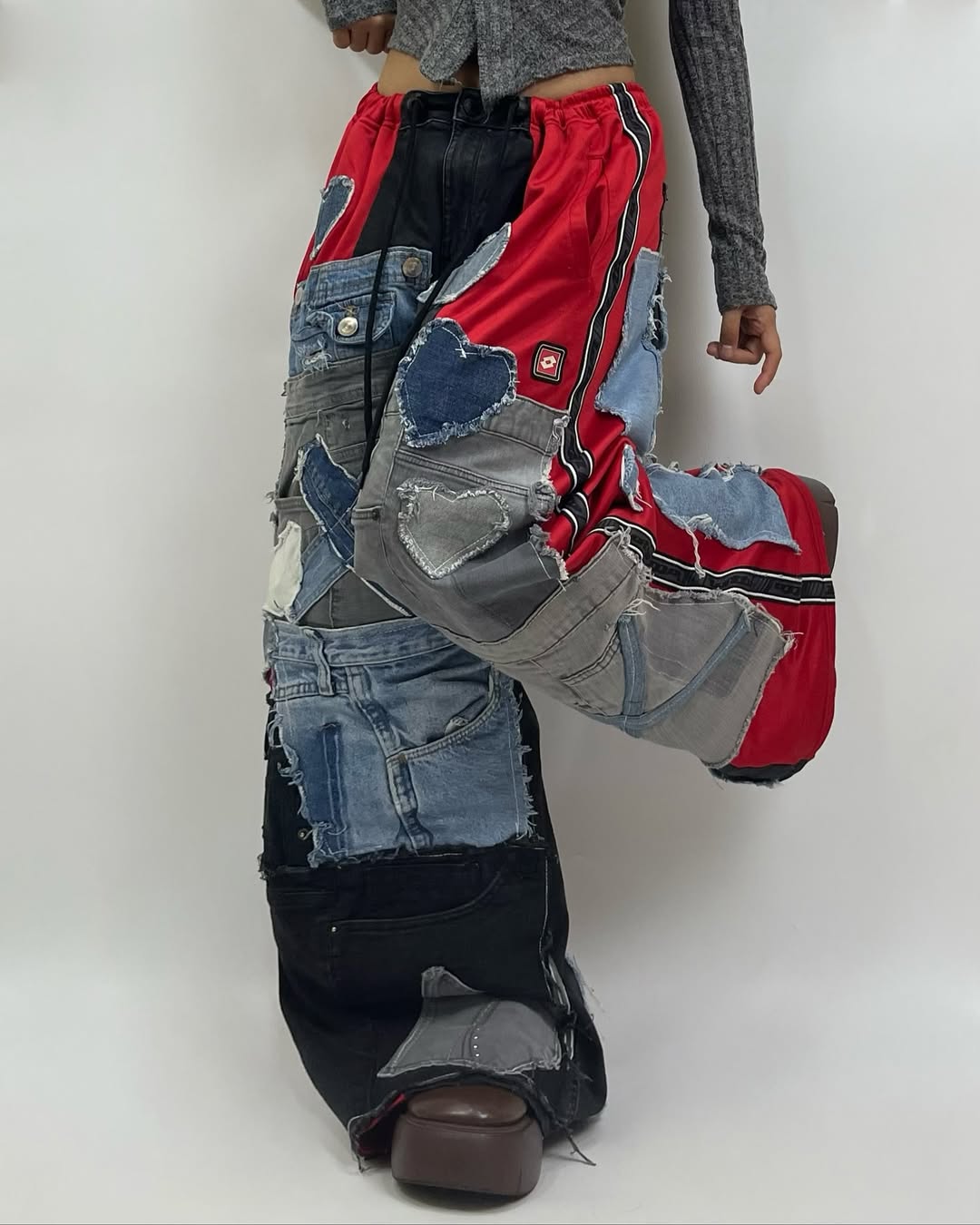 Patchwork custom jeans