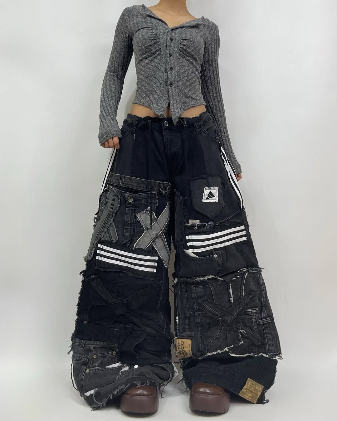 Patchwork custom jeans