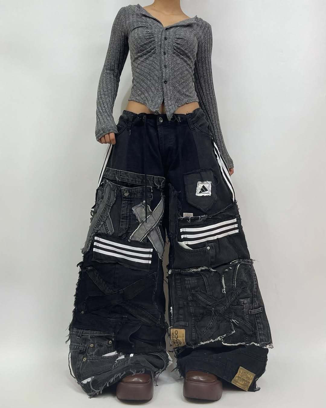 Patchwork custom jeans