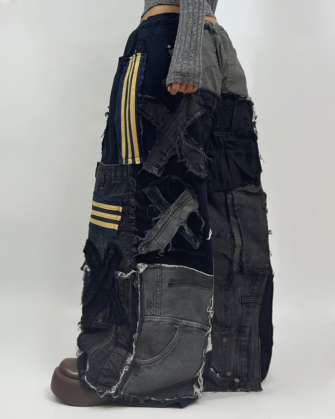 Patchwork custom jeans