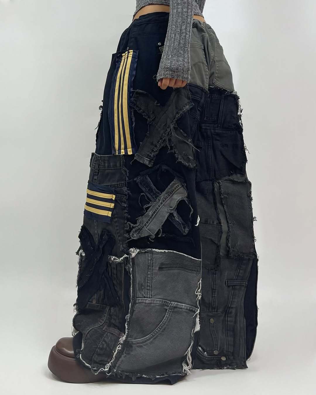 Patchwork custom jeans