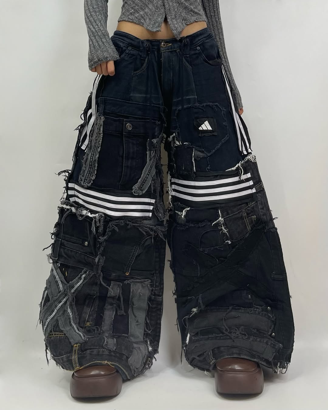 Patchwork custom jeans
