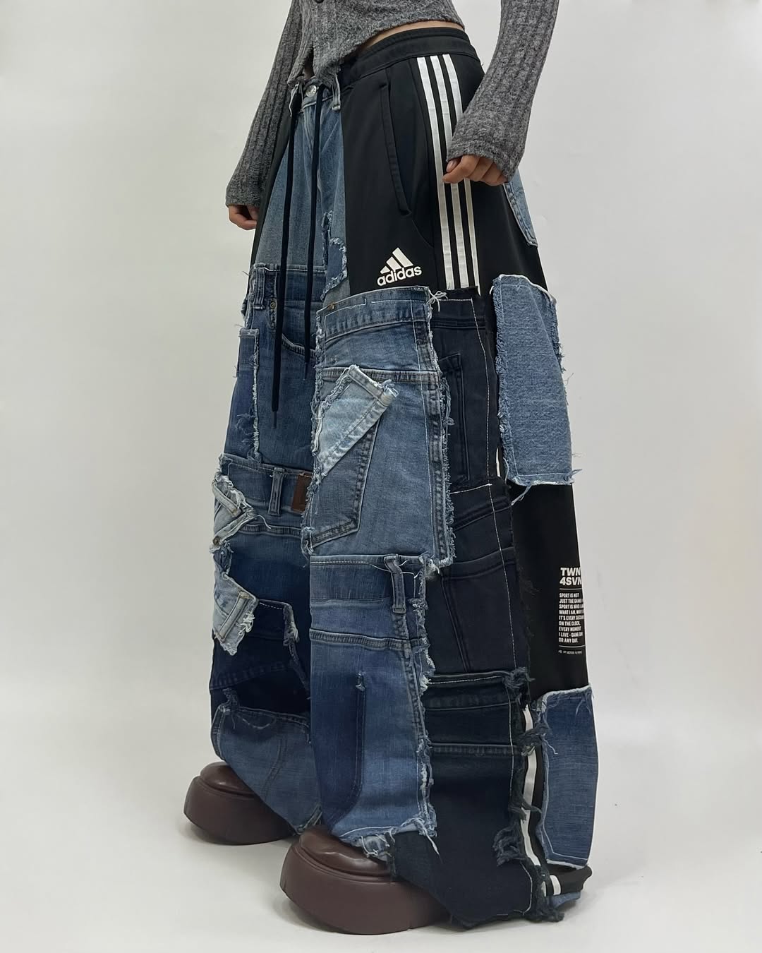 Patchwork custom jeans