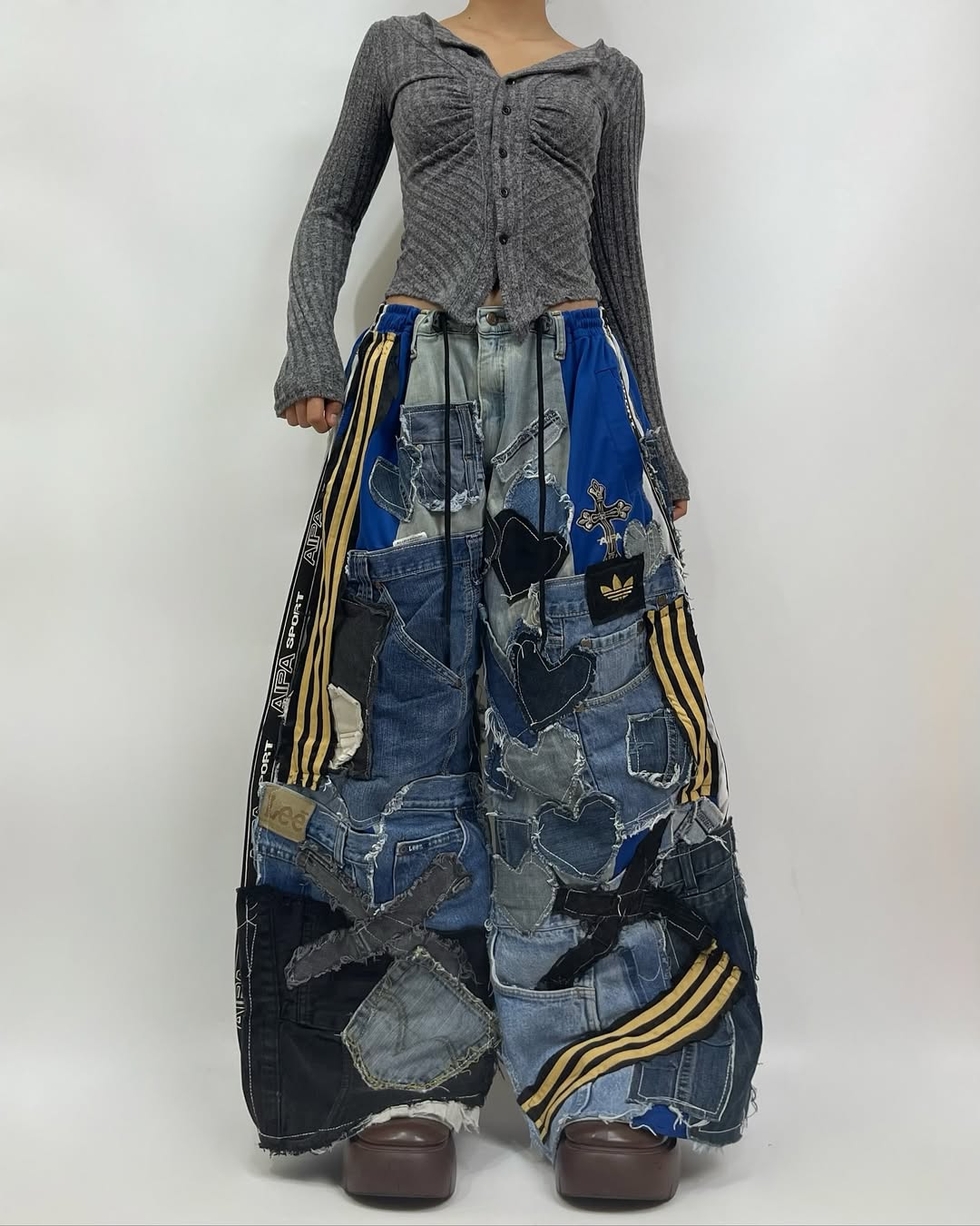 Patchwork custom jeans