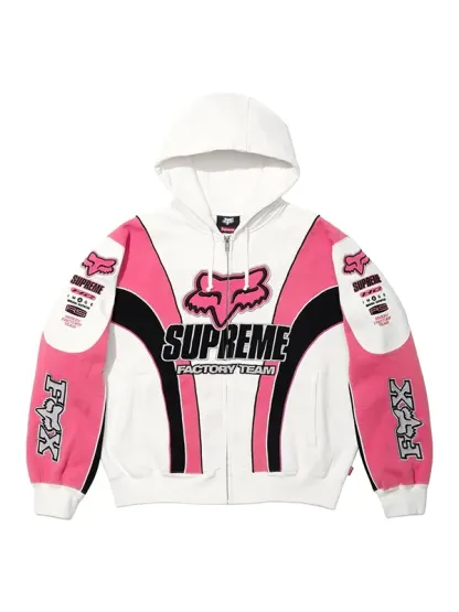 Supreme Fox Racing Zip Up Hoodie