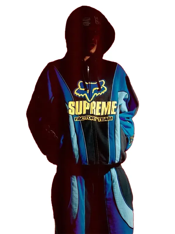 Supreme Fox Racing Zip Up Hoodie